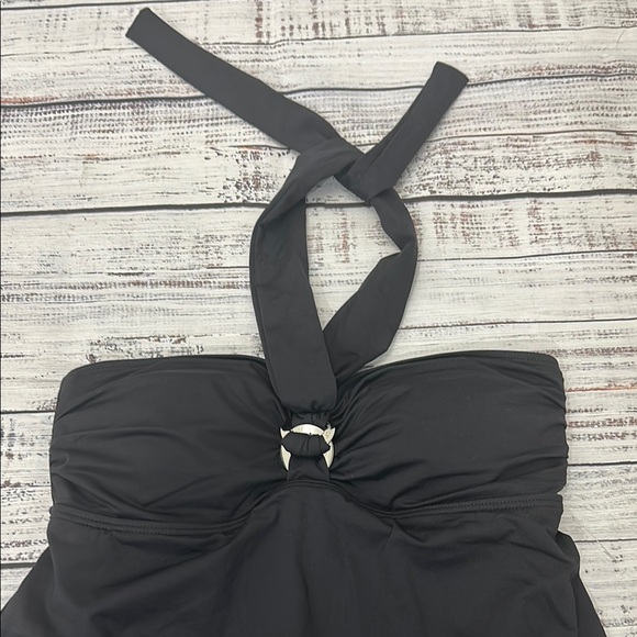 Michael Kors Black One Piece Swimsuit Sz. 8 - Picture 3 of 8